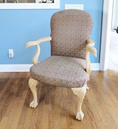 Vintage Blonde Wood Bird Arm Chair