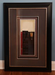 Black Frame With Three Dimesional Abstrat Street Life Print