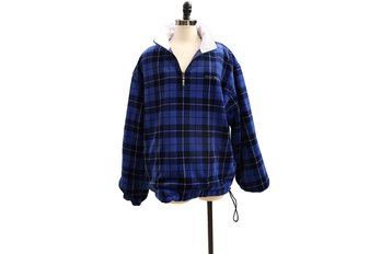 Vintage Polo Golf Blue Plaid Pullover- Shippable