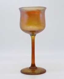 Vintage LOUIS COMFORT TIFFANY Gold Favrile Goblet -shippable