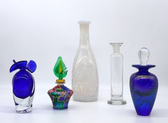 Collection Of Decorative Art Glass Perfume Bottles-shippable