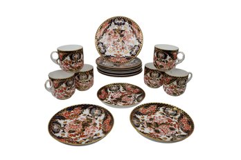 Antique Royal Crown Derby Imari Porcelain Set-