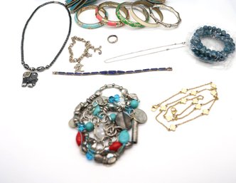 Collection Of Costume And Some Sterling Vintage Jewelry-shippable