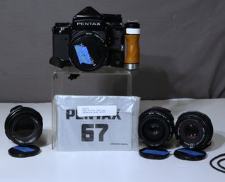 Vintage Pentax Camera And Lens Collection With Tarmac Camera Bag-shippable