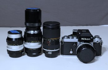 Vintage Camera Lens Collection With Camera Bag-shippable