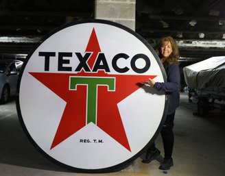 Vintage 1950's Huge Texaco Authentic 72' Sign