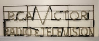 Vintage RCA Victor 'Radio And Television' Neon Sign