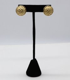 14kt. Yellow Gold Woven Dome Earring