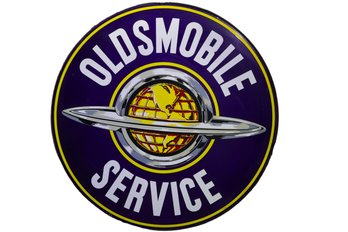 RARE HUGE Vintage Original Oldsmobile Service HUGE Display Sign 5 Feet Diameter
