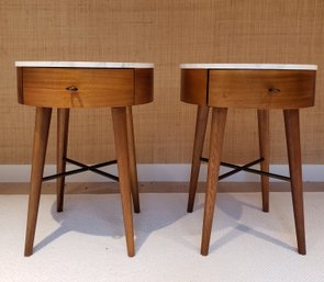 Pair Of West Elm Penelope Tables