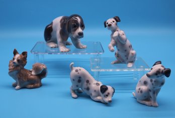 5 Fantastic LLADRO Retired Glazed Dogs-SHIPPABLE