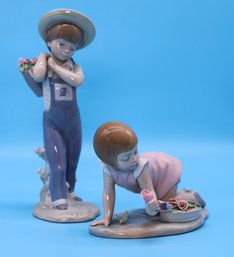 'The Magic Of Laughter'  &  'Flower Harvest'   Lladro Collectible Figurines