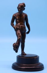 Vintage Japanese Gilt Bronze Figurine Of A Ball Player