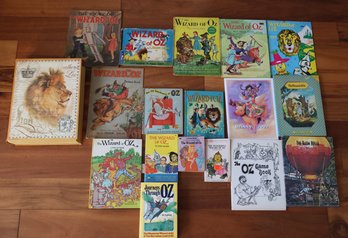 A Large Collection Of Various Editions And Memorabilia Related To 'The Wizard Of Oz' Series By L. Frank Baum