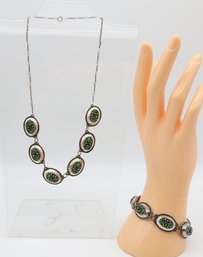Vintage Sterling Necklace & Bracelet From Israel Set- Shippable
