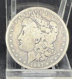1887 One Dollar USA Silver Dollar Historical