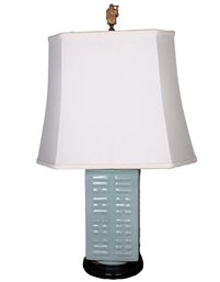 Antique Chinese Celadon Glazed Trigrams Vase/lamp -Local Shipper Available For An Additional Fee, Call For Inf