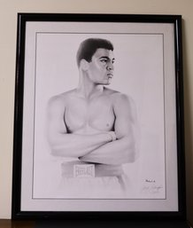 1992 Gary Saderup Muhammad Ali Boxing Lithograph -autographed