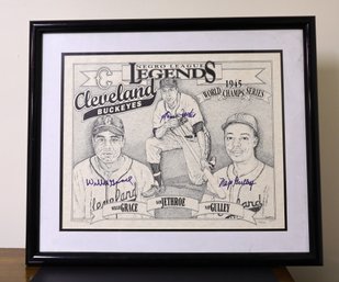 Cleveland Buckeyes Lithograph -Autographed