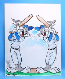 Vintage Bugs Bunny Original Ink - Signed Lower Left