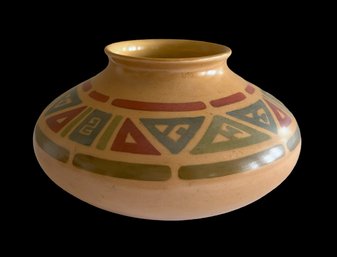 Vintage Native American Indian Ceramic Hand Painted Vessel