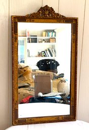Vintage Mirror With Hand Painted Trim