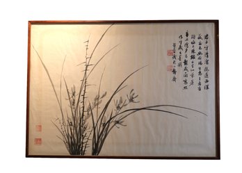 'The Orchid'  By Listed Artist Ma Shou-hua -1967 -Local Shipper Available For An Additional Fee, Call For Inf