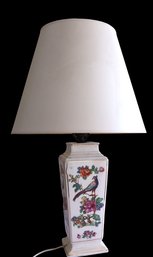 Vintage Peacock Porcelain Lamp