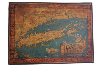 Vintage Map Of Long Island New York