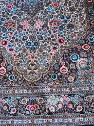 Vintage 100% Pure Silk Pile And BRILLIANT AND VIBRANT WITH COLOR!!!