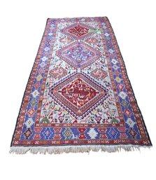 Antique Shirvan Area Rug - Mid Eastern Animal Design