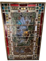Antique NYC Very LARGE FANTASTIC STAIN GLASS Window- 56' X 34.5'