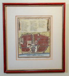 Circa 1741 Bellin Map Of Pondicherry, India-SHIPPABLE