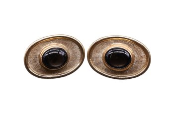 14K Yellow GOLD Natural Star Sapphire Cufflinks -14.4Grams