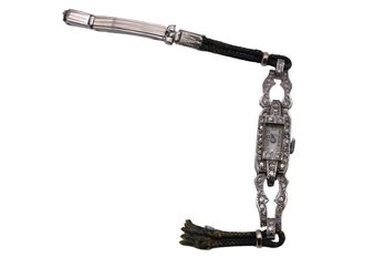 Antique Orfina Platinum Ladies Watch With Natural Diamonds