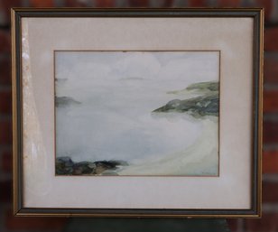 Serene Original Watercolor 1972 And Signed