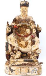 Early Chinese Hand Carved Gilded Wood Carving -SHIPPABLE