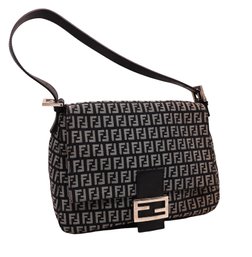 Authentic Vintage Fendi Mamma Baguette Zucca Shoulder Bag