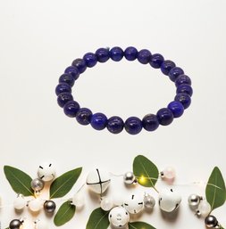 Natural Lapis Bracelet With Stretch Band - Shipping
