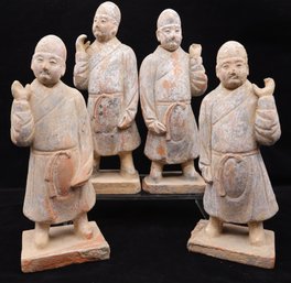 RARE 4 Porter Terracotta Statues- 8th-9th Century-SHIPPABLE
