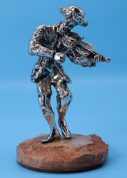 STERLING SILVER Vintage Isaac Jeheskel Dancing Violinist Sculpture