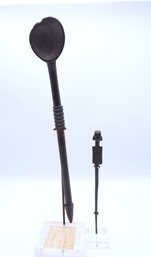 Zulu Spoon And African Wand Antique -SHIPPABLE