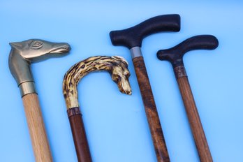4 Vintage Walking Canes -SHIPPABLE