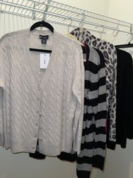 Four Cashmere Cardigan Sweaters -shippable