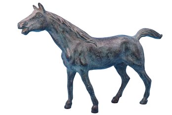 Vintage Bronze Horse  Blue/green Patina -SHIPPABLE