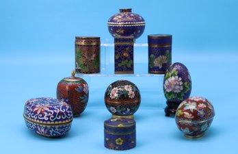 10 Cloisonne Vintage Trinket Boxes -SHIPPABLE