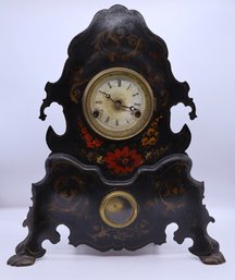 19th Century Cast Iron Mantle Clock-SHIPPABLE