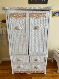 Vintage Wicker Cabinet