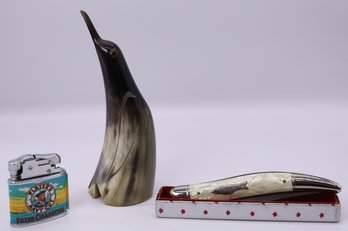 Pocket Knife, Navy Knife, And Bird -SHIPPABLE