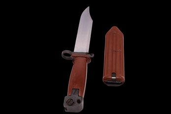 Vintage Chinese Ak47 Fixed Blade Bayonet Military Knife And Scabbard